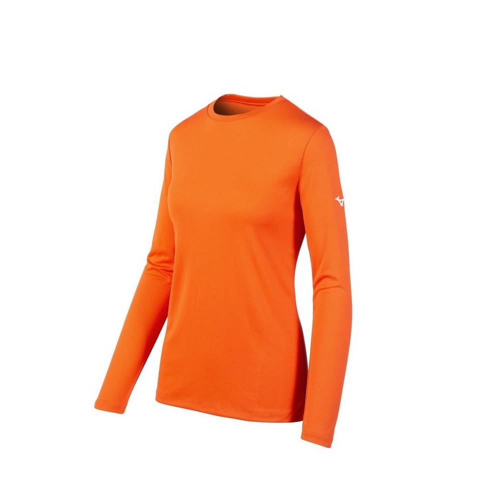 Mizuno Long Sleeve - Bayan Tişört - Turuncu Türkiye (PEWRYJ-047)